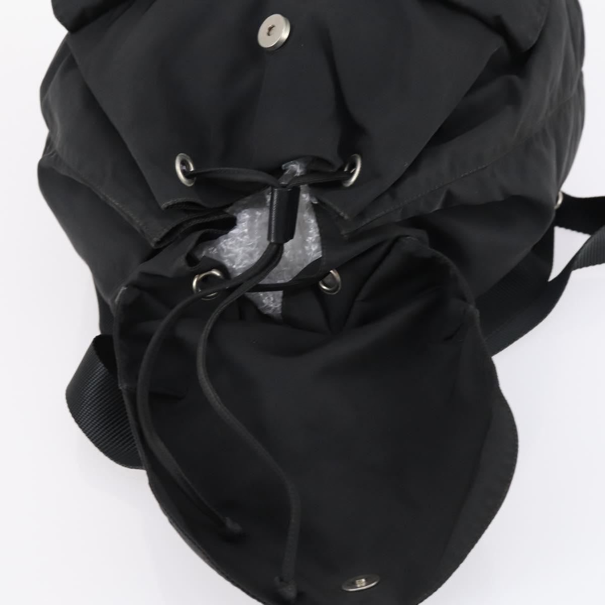 PRADA Backpack Nylon Black Silver
