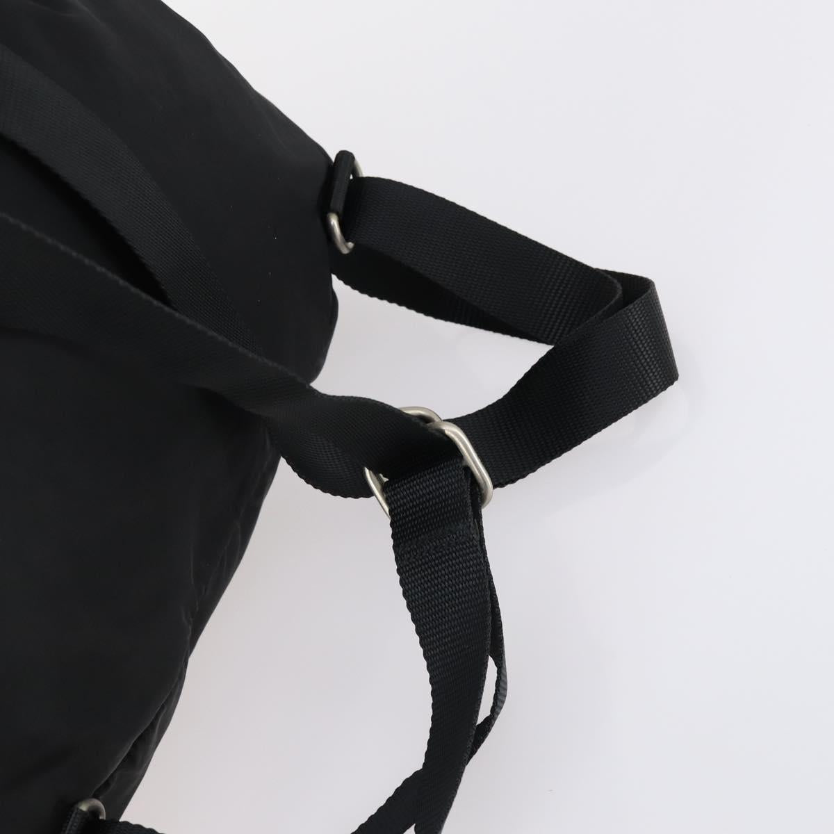 PRADA Backpack Nylon Black Silver