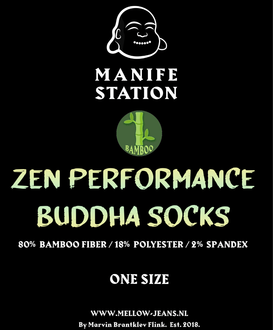 Schwarze Manifestation Zen Performance Bamboo Buddha Socke 🎍