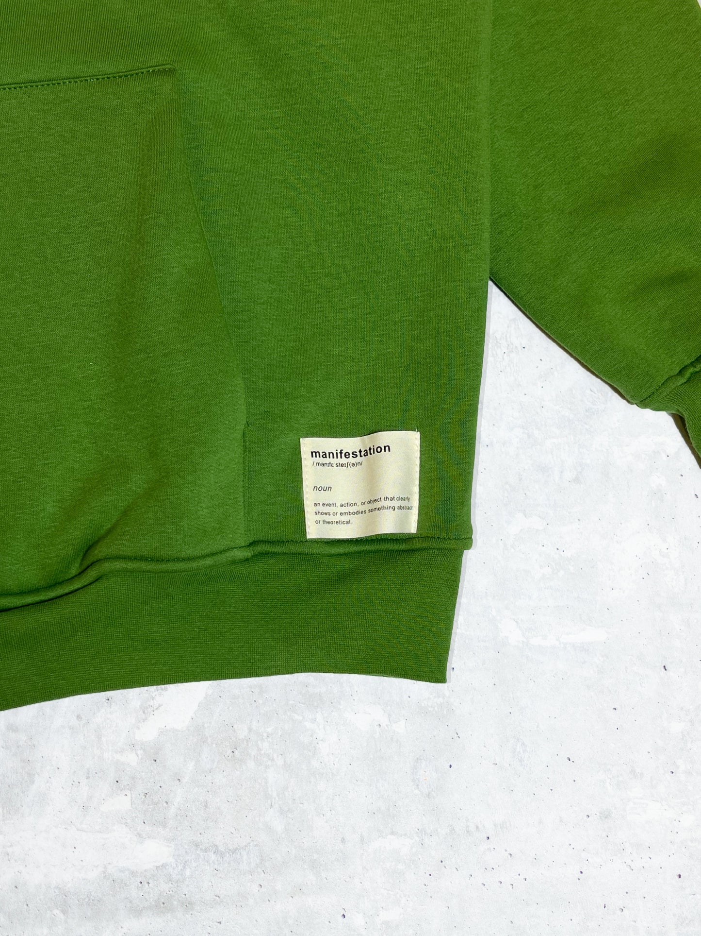 Manifestation Rainforest Green Double Layered Hoodie (made in π³π±)