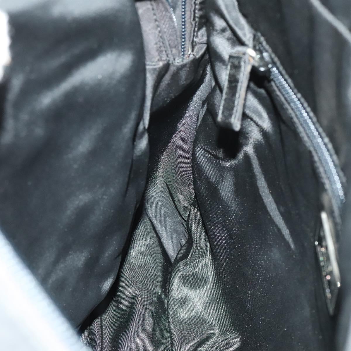 PRADA Rossa Luna Sports Body Bag Nylon Black Silver