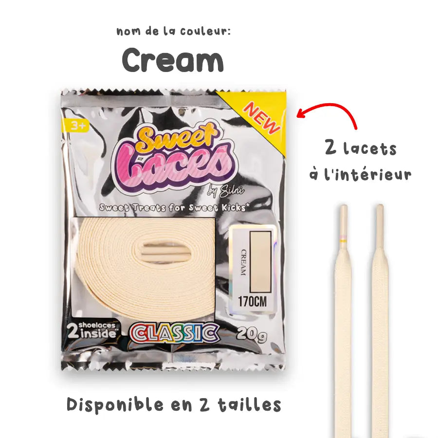Sweetlaces Classic: Cream / Off White