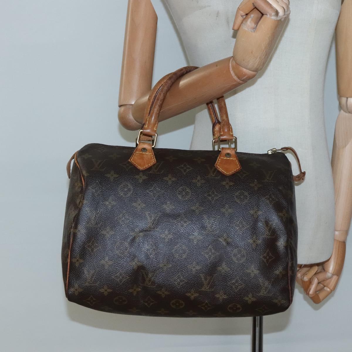 LOUIS VUITTON Monogram Speedy 30 Hand Bag / Auth 685