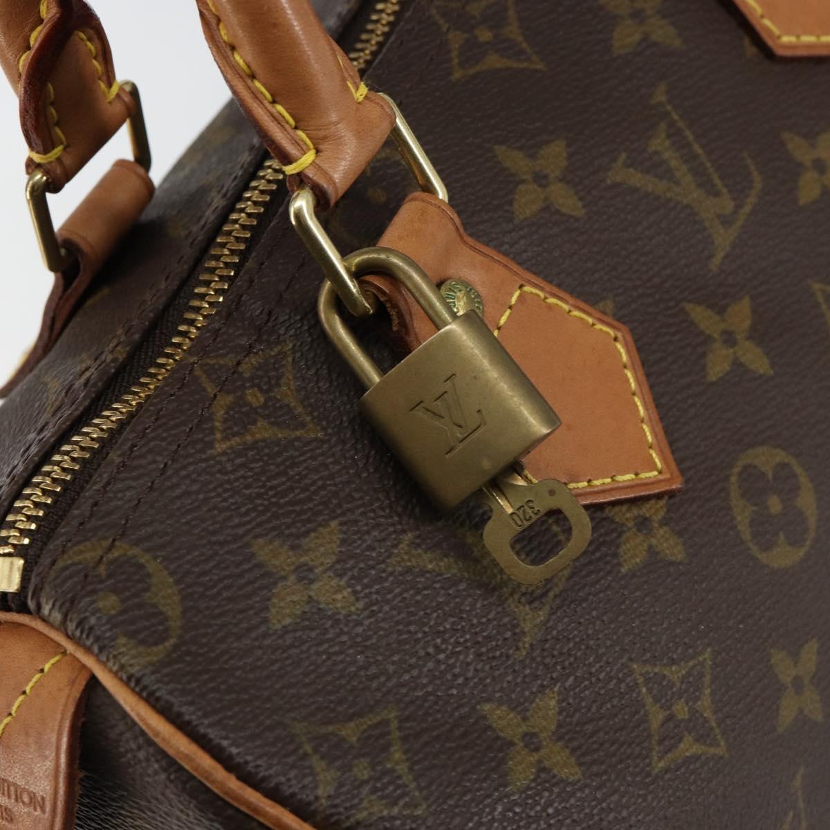 LOUIS VUITTON Monogram Speedy 25 Hand Bag (w Dust Bag, Padlock & Key×1)
