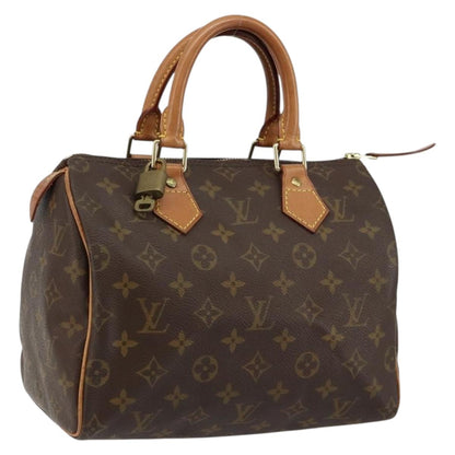 LOUIS VUITTON Monogram Speedy 25 Hand Bag (w Dust Bag, Padlock & Key×1)