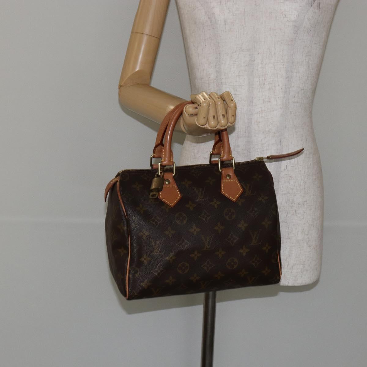 LOUIS VUITTON Monogram Speedy 25 Hand Bag (w Dust Bag, Padlock & Key×1)