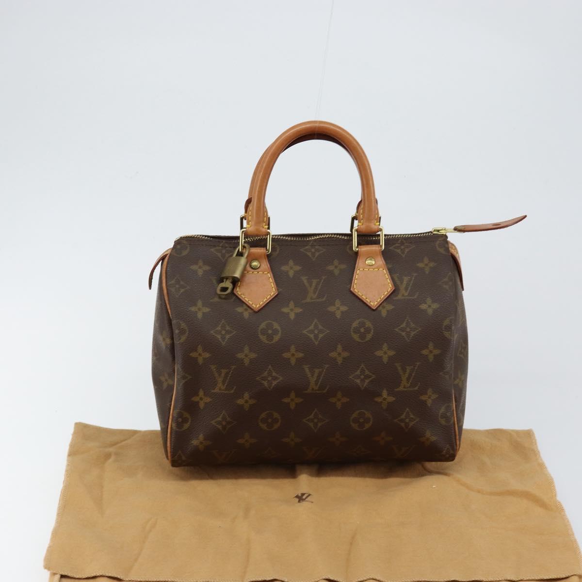 LOUIS VUITTON Monogram Speedy 25 Hand Bag (w Dust Bag, Padlock & Key×1)