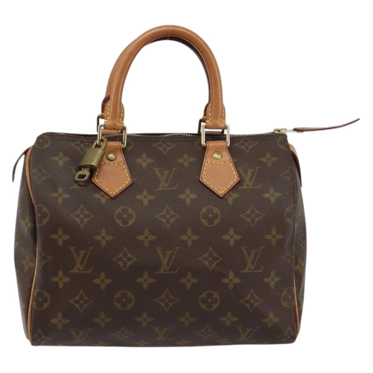 LOUIS VUITTON Monogram Speedy 25 Hand Bag (w Dust Bag, Padlock & Key×1)