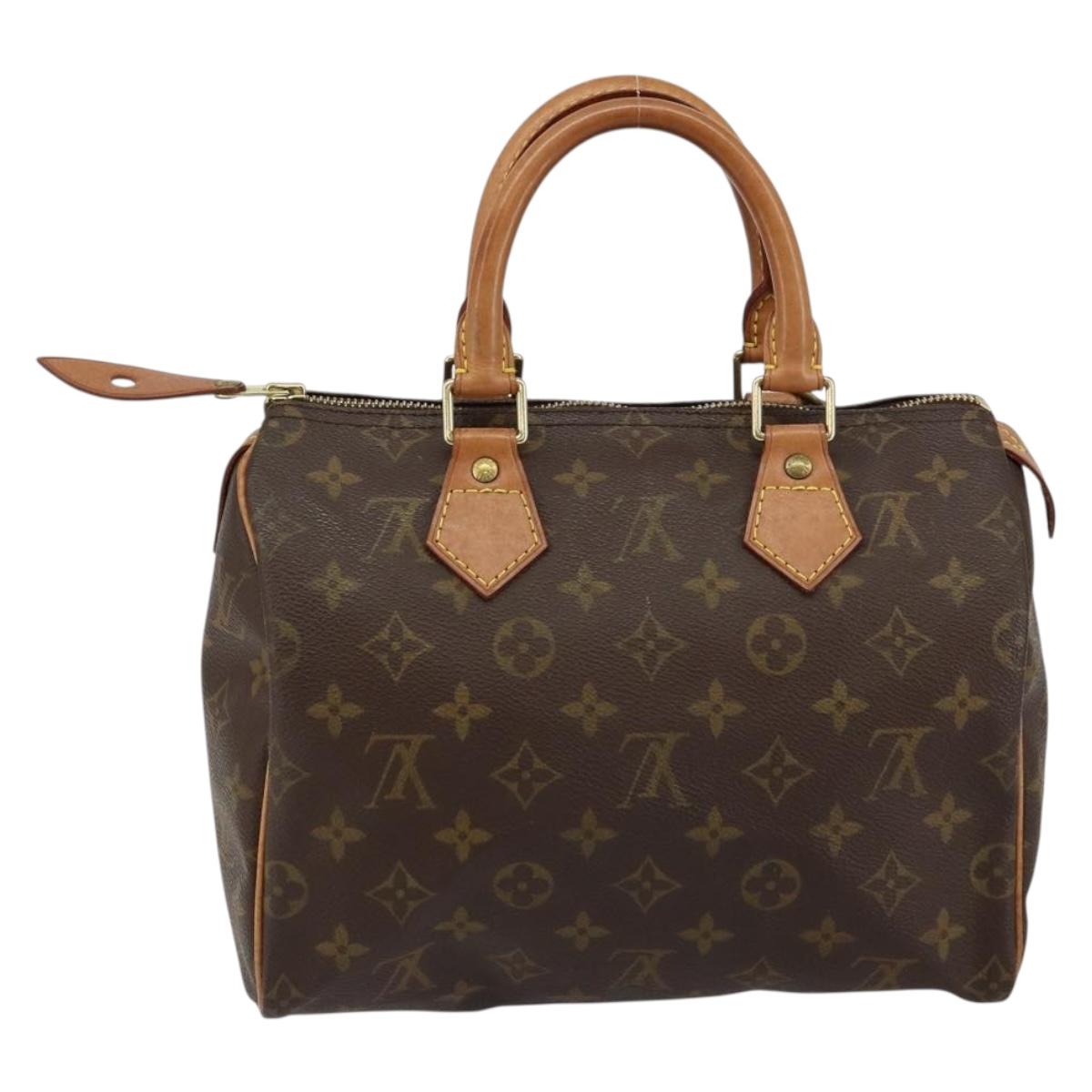 LOUIS VUITTON Monogram Speedy 25 Hand Bag (w Dust Bag, Padlock & Key×1)