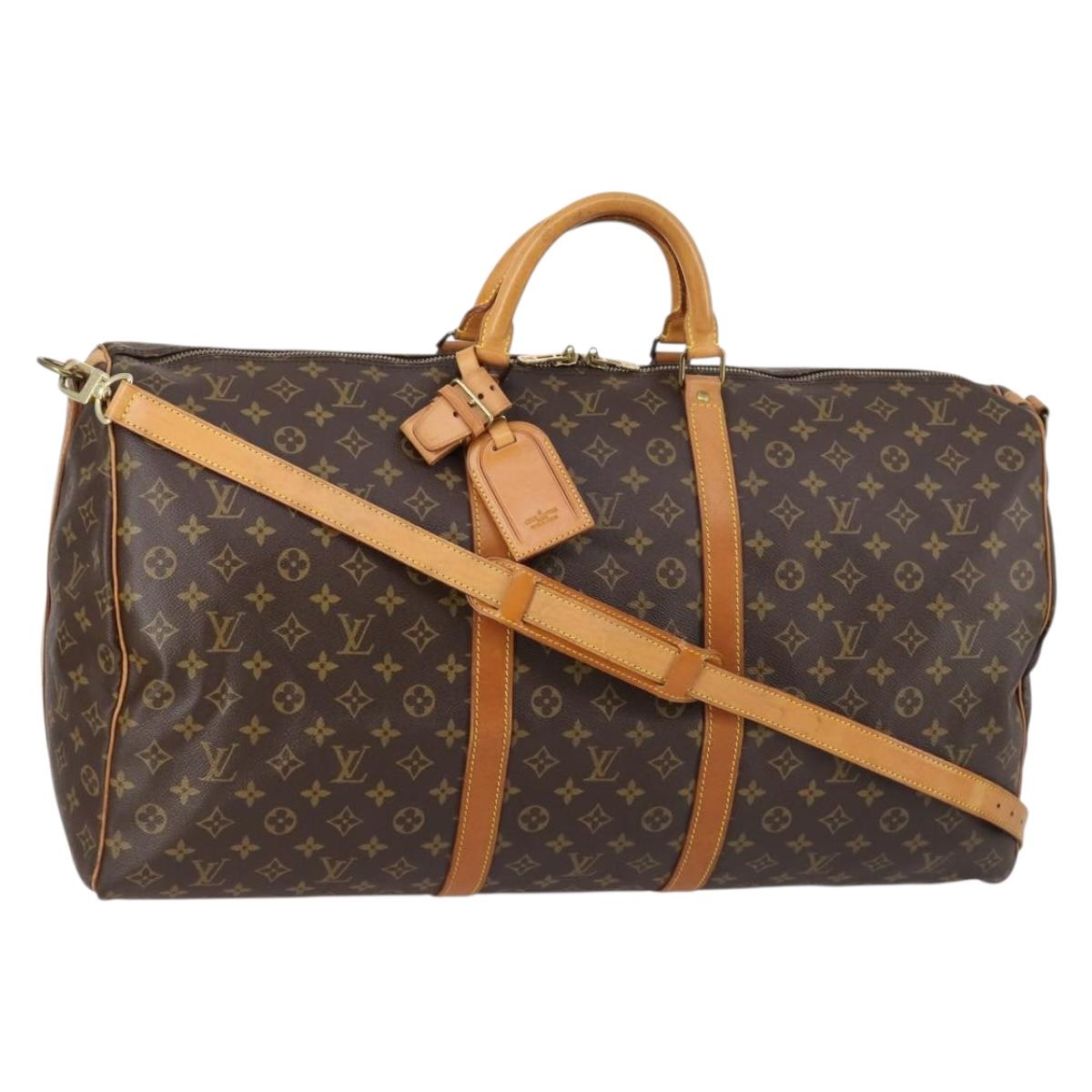 LOUIS VUITTON Monogram Keepall Bandouliere 60 Boston Bag