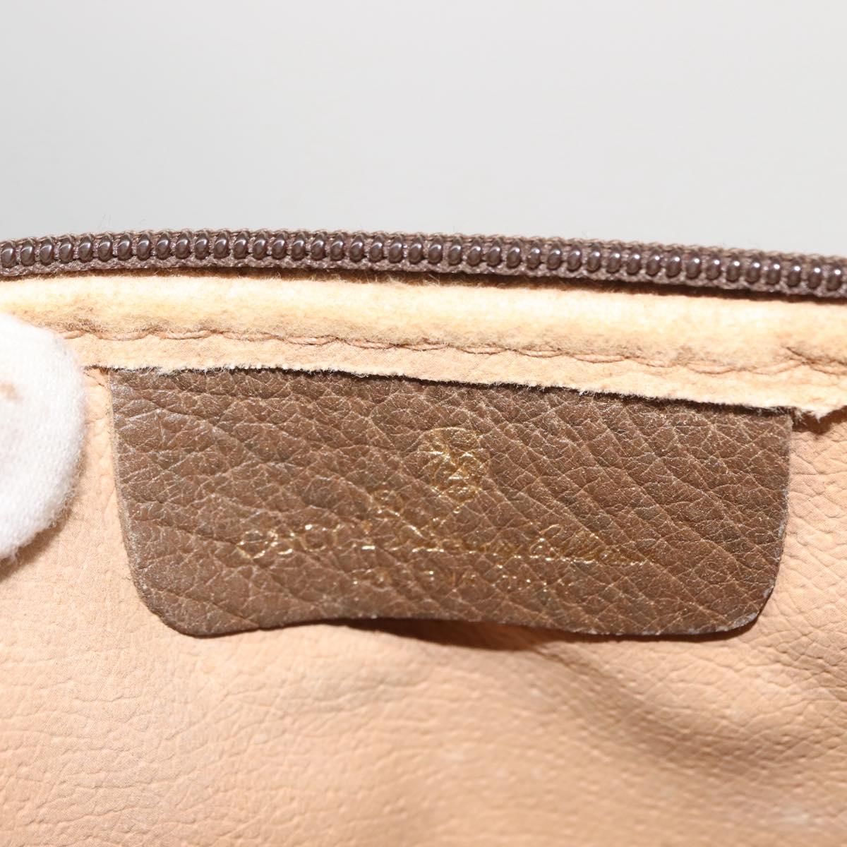 GUCCI GG Supreme Shoulder Bag PVC Beige Gold