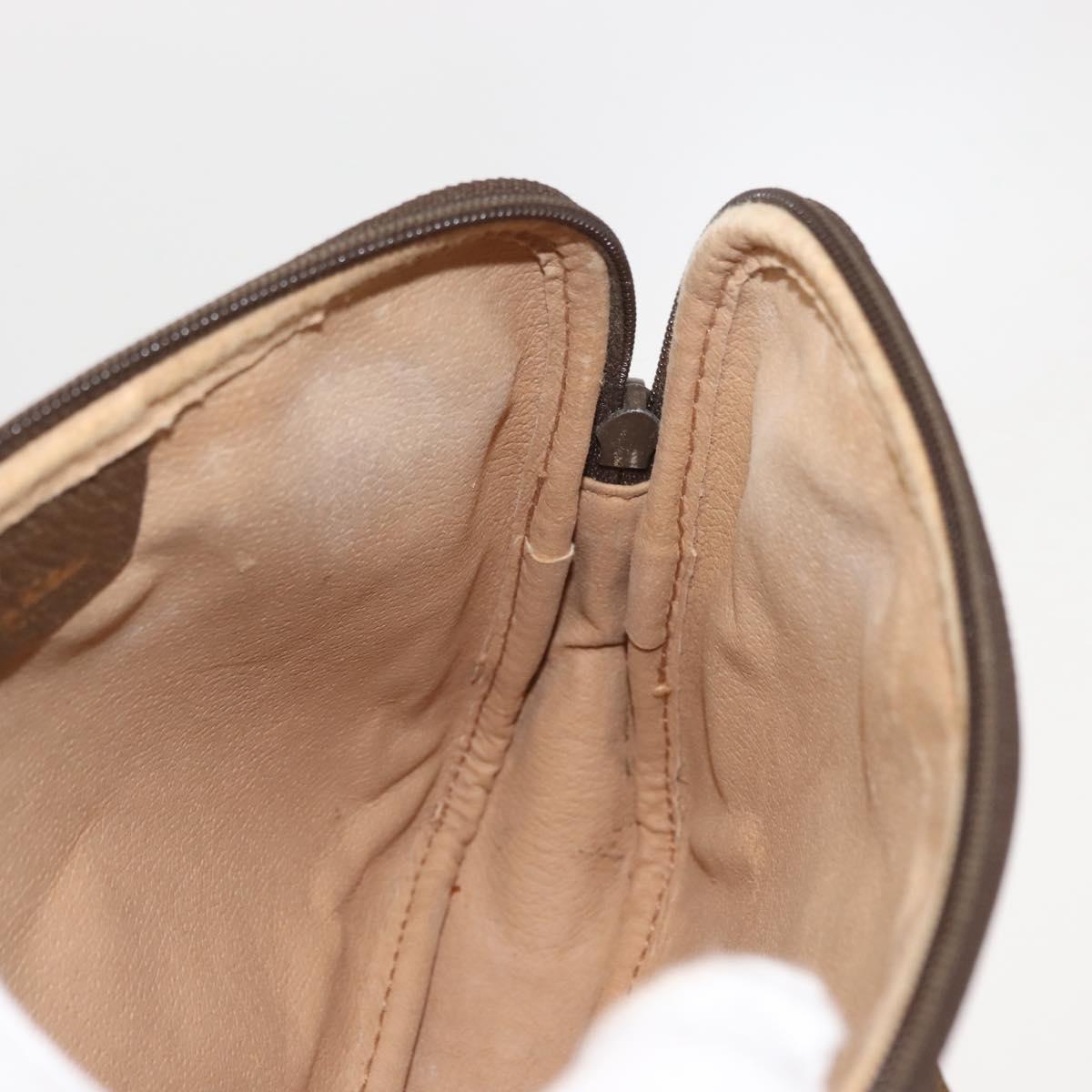 GUCCI GG Supreme Shoulder Bag PVC Beige Gold