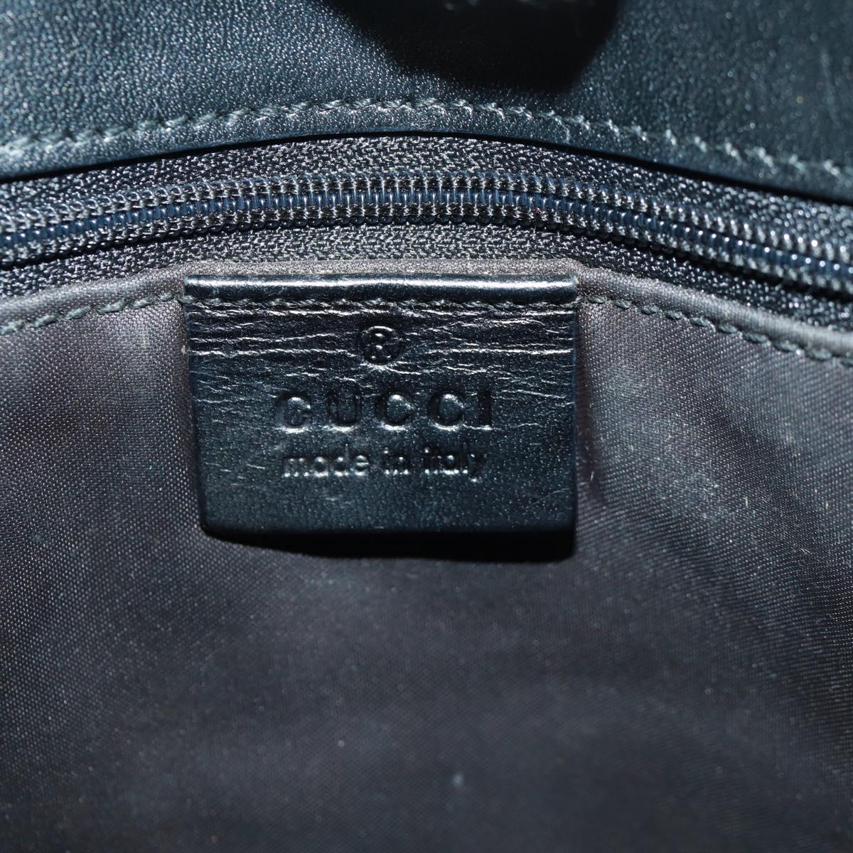 GUCCI GG Canvas Jackie Shoulder Bag Black Silver