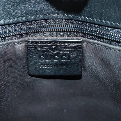 GUCCI GG Canvas Jackie Shoulder Bag Black Silver