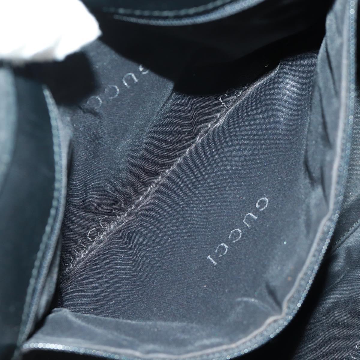 GUCCI GG Canvas Jackie Shoulder Bag Black Silver