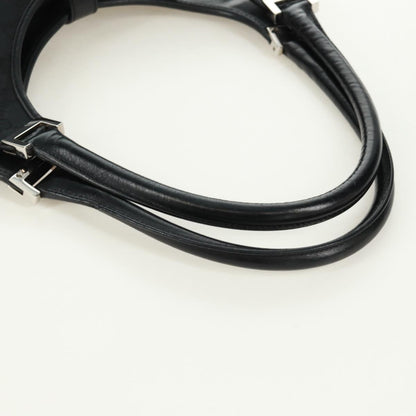 GUCCI GG Canvas Jackie Shoulder Bag Black Silver