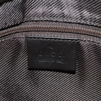 GUCCI GG Canvas Schultertasche Schwarz Gold 