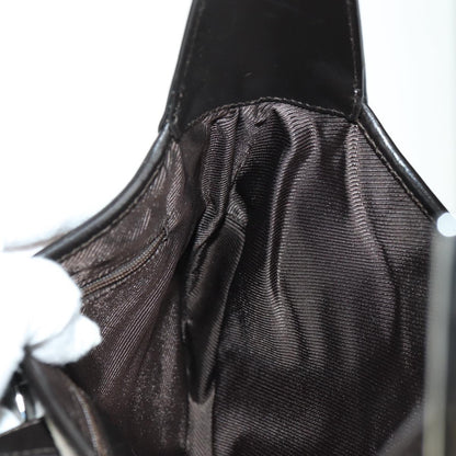 GUCCI GG Canvas Schultertasche Schwarz Gold 