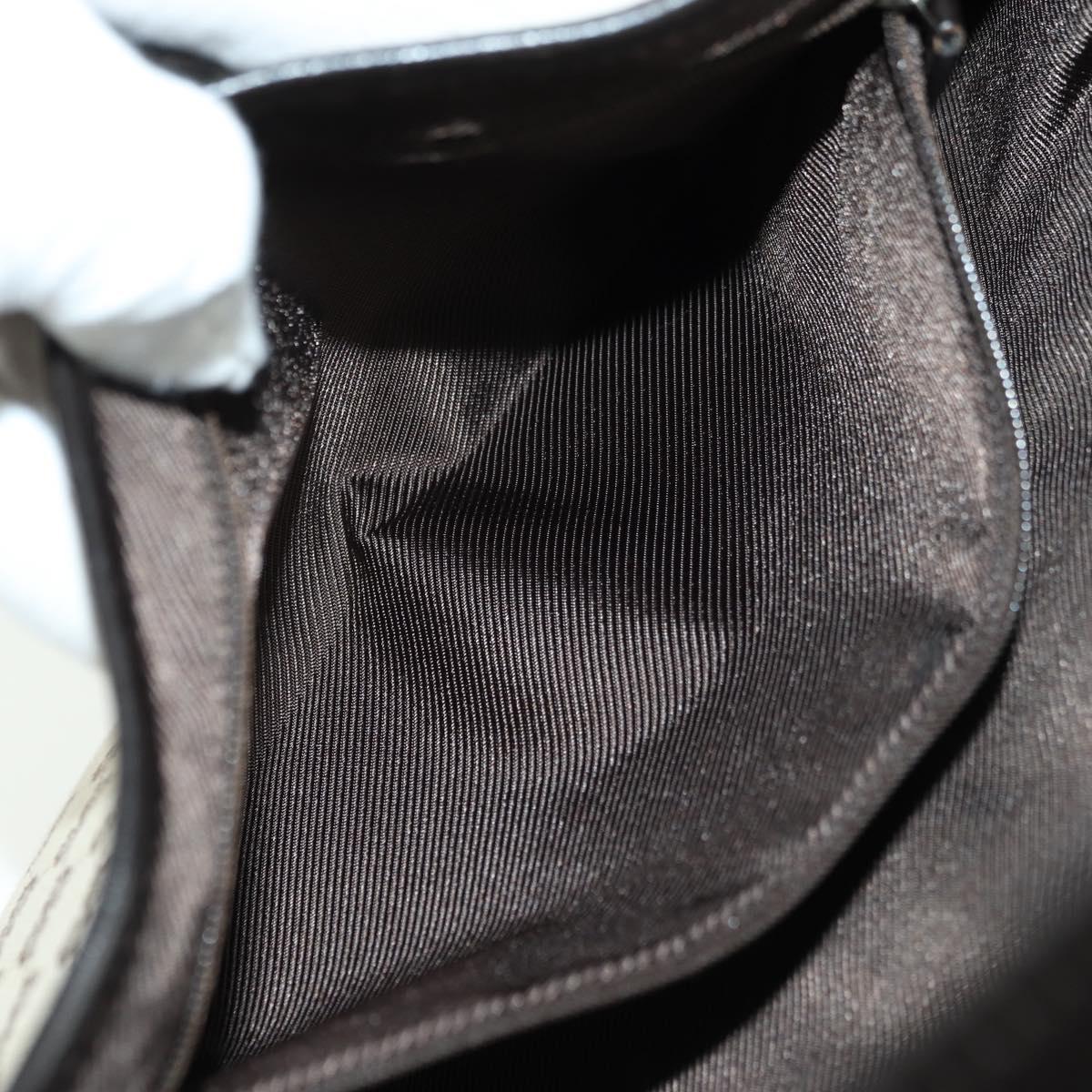 GUCCI GG Canvas Schultertasche Schwarz Gold 