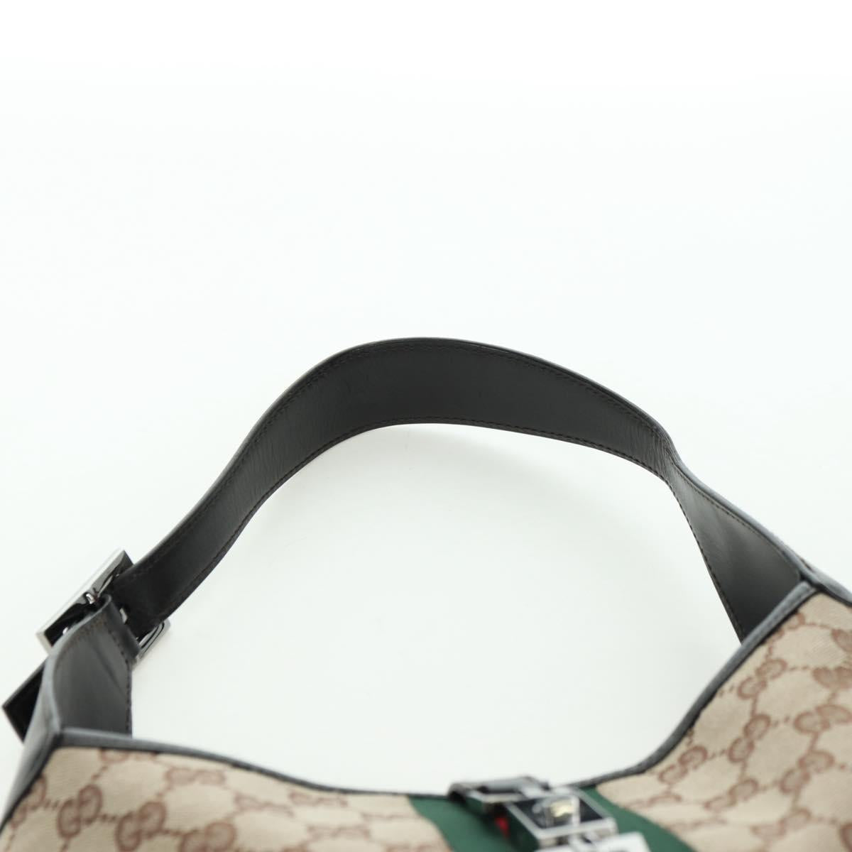 GUCCI GG Canvas Schultertasche Schwarz Gold 