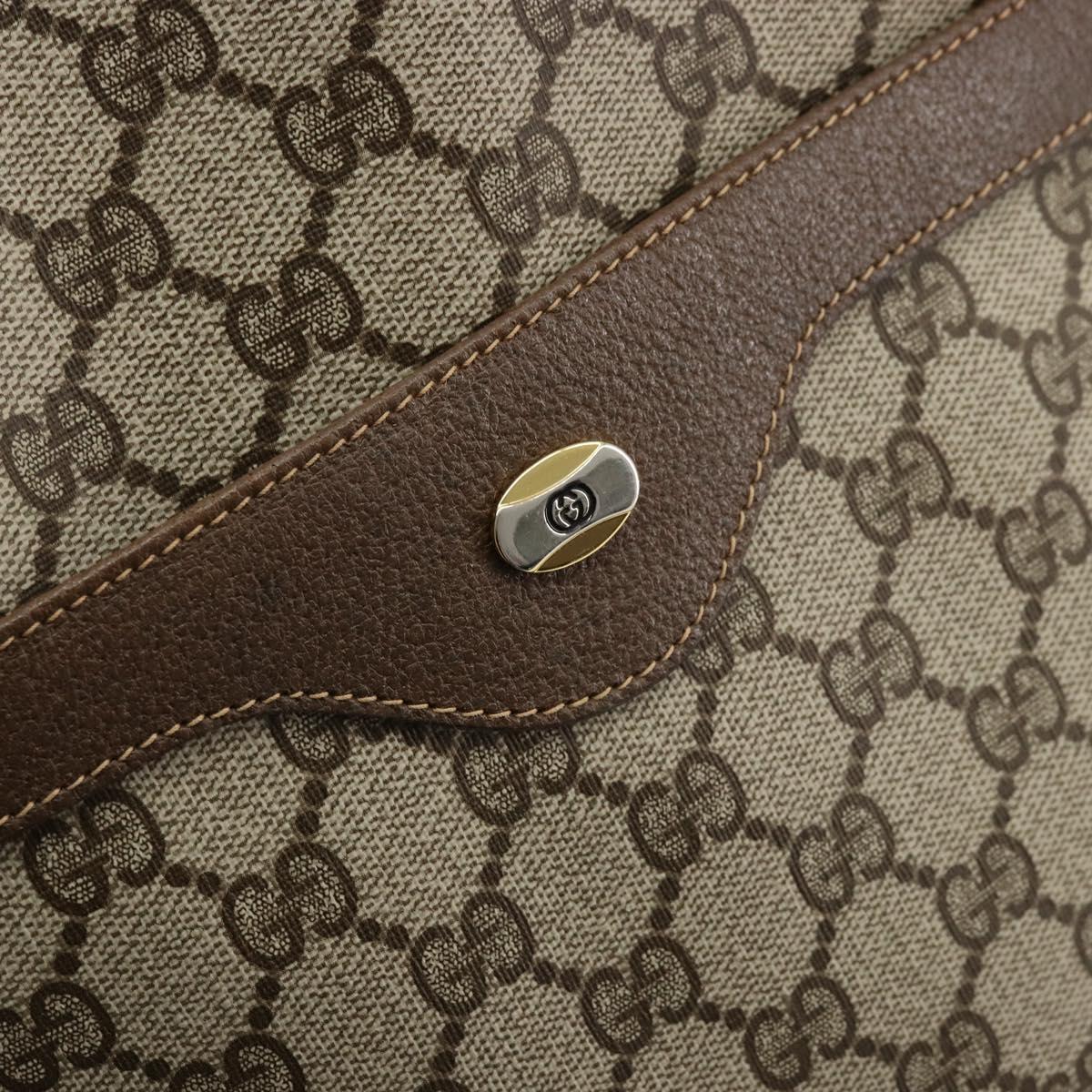 GUCCI GG Canvas Schultertasche Schwarz Gold 