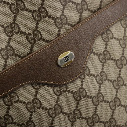 GUCCI GG Canvas Schultertasche Schwarz Gold 