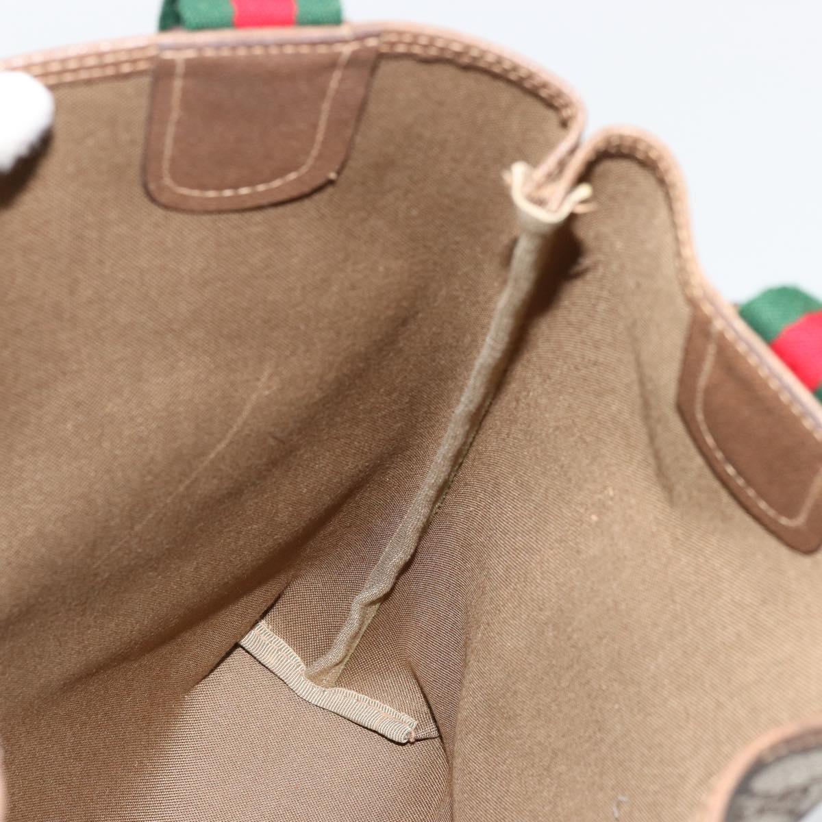 GUCCI GG Canvas Schultertasche Schwarz Gold 