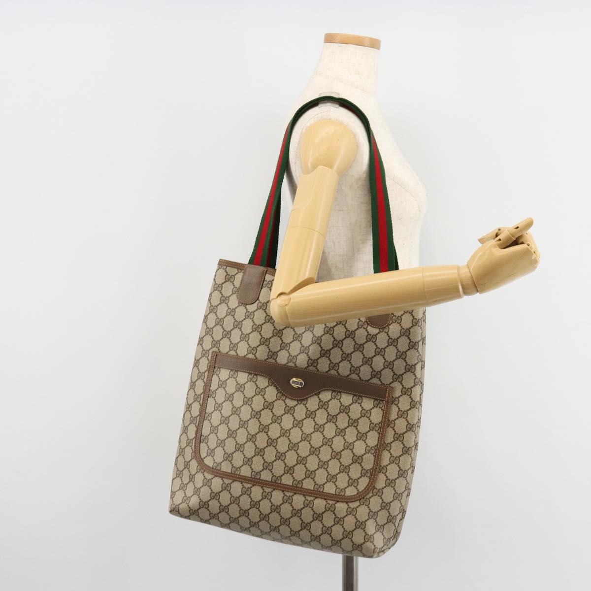 GUCCI GG Canvas Schultertasche Schwarz Gold 