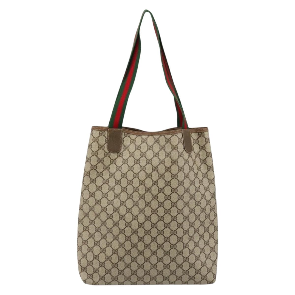 GUCCI GG Canvas Schultertasche Schwarz Gold 