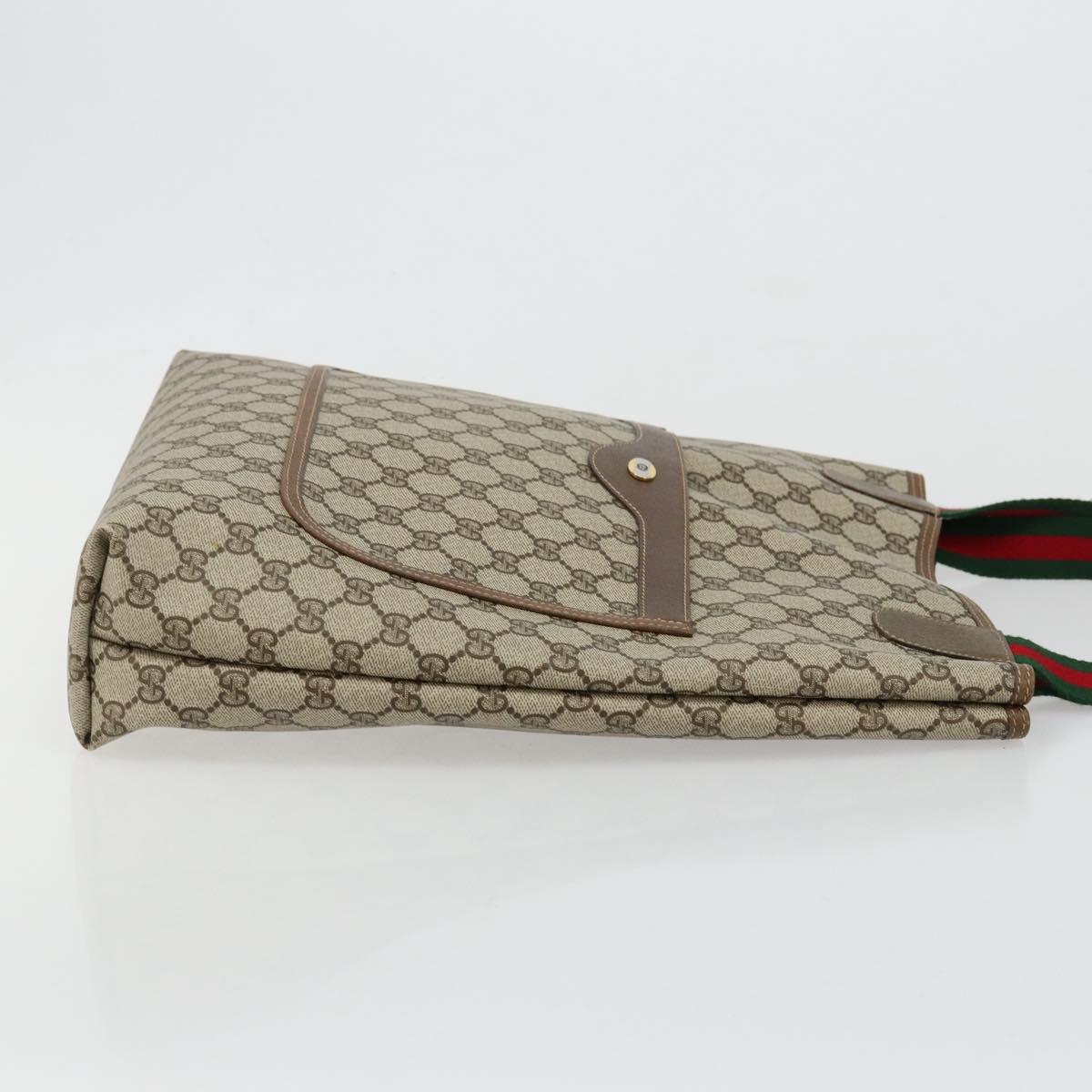 GUCCI GG Canvas Schultertasche Schwarz Gold 
