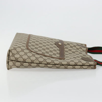 GUCCI GG Canvas Schultertasche Schwarz Gold 