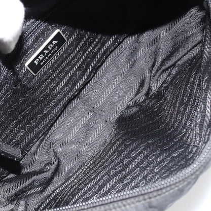 PRADA Schultertasche aus Nylon, Schwarz 