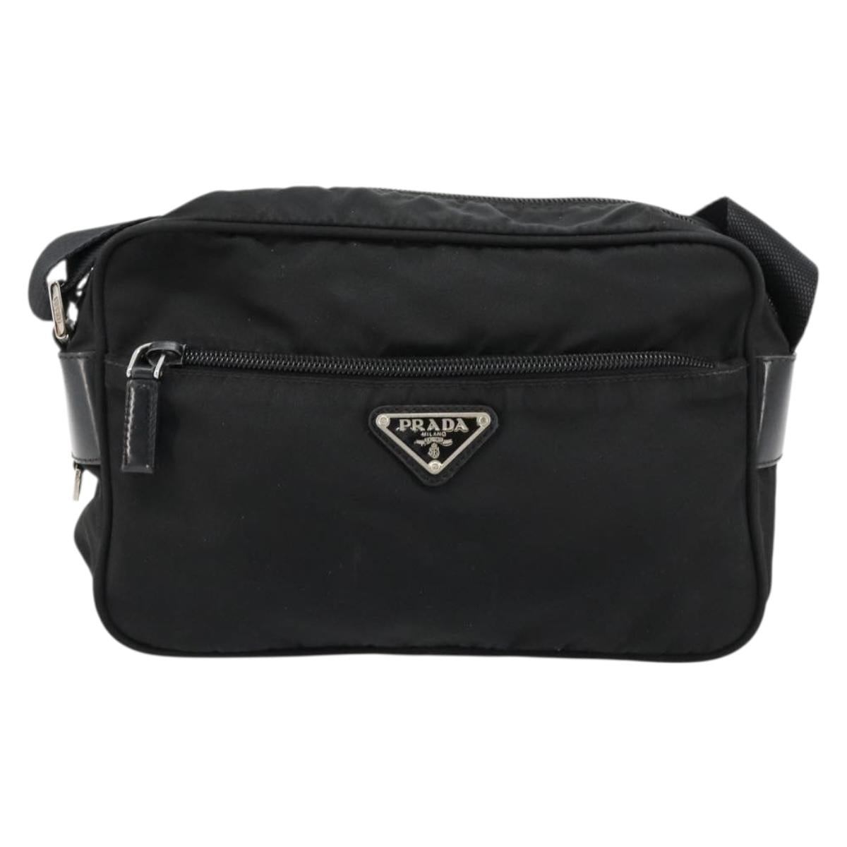 PRADA Schultertasche aus Nylon, Schwarz 