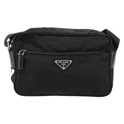 PRADA Schultertasche aus Nylon, Schwarz 