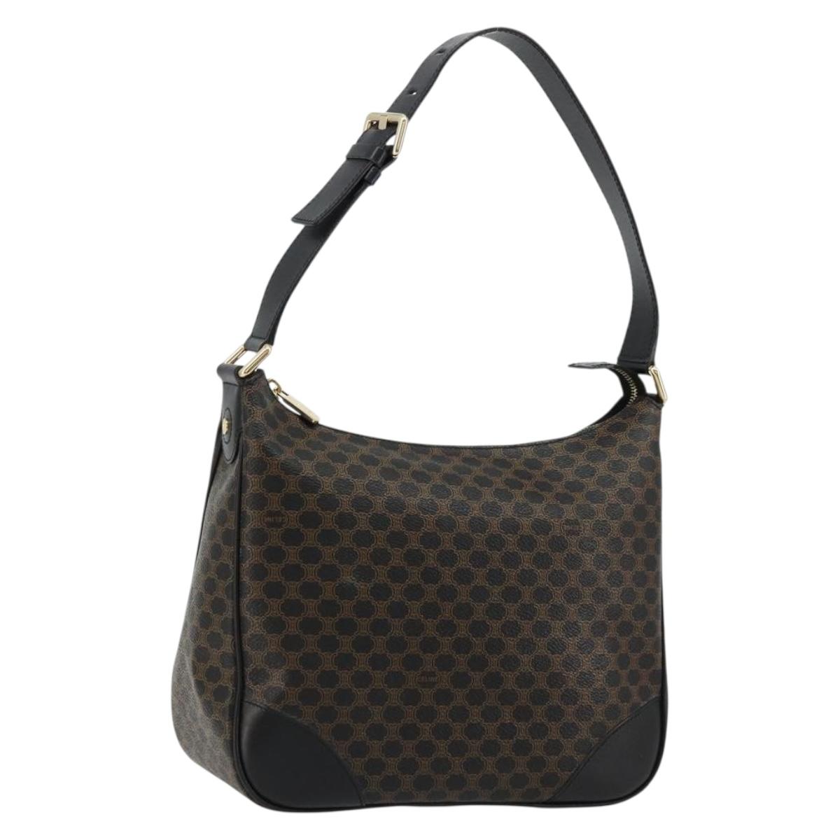 GUCCI GG Canvas Schultertasche Schwarz Gold 