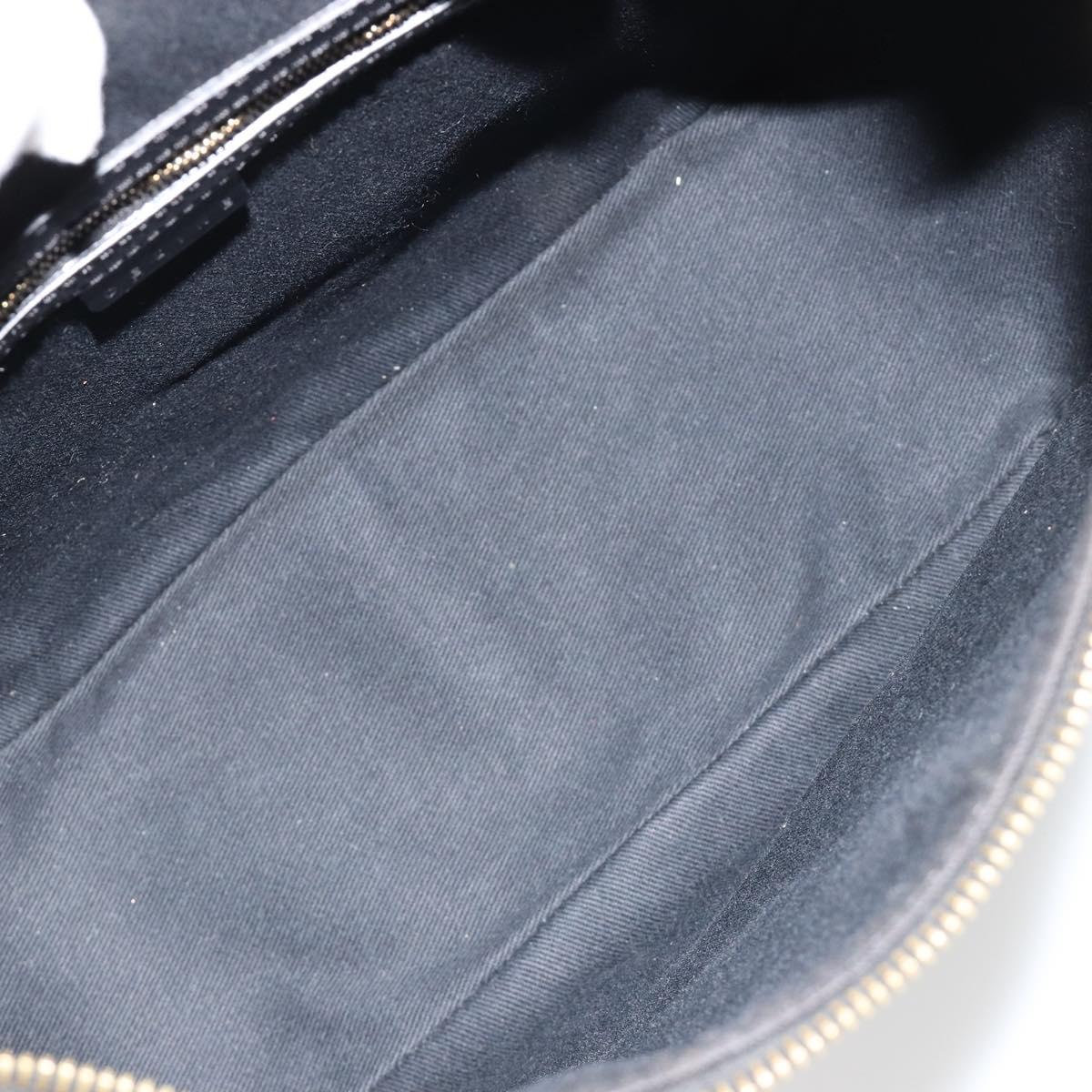 GUCCI GG Canvas Schultertasche Schwarz Gold 