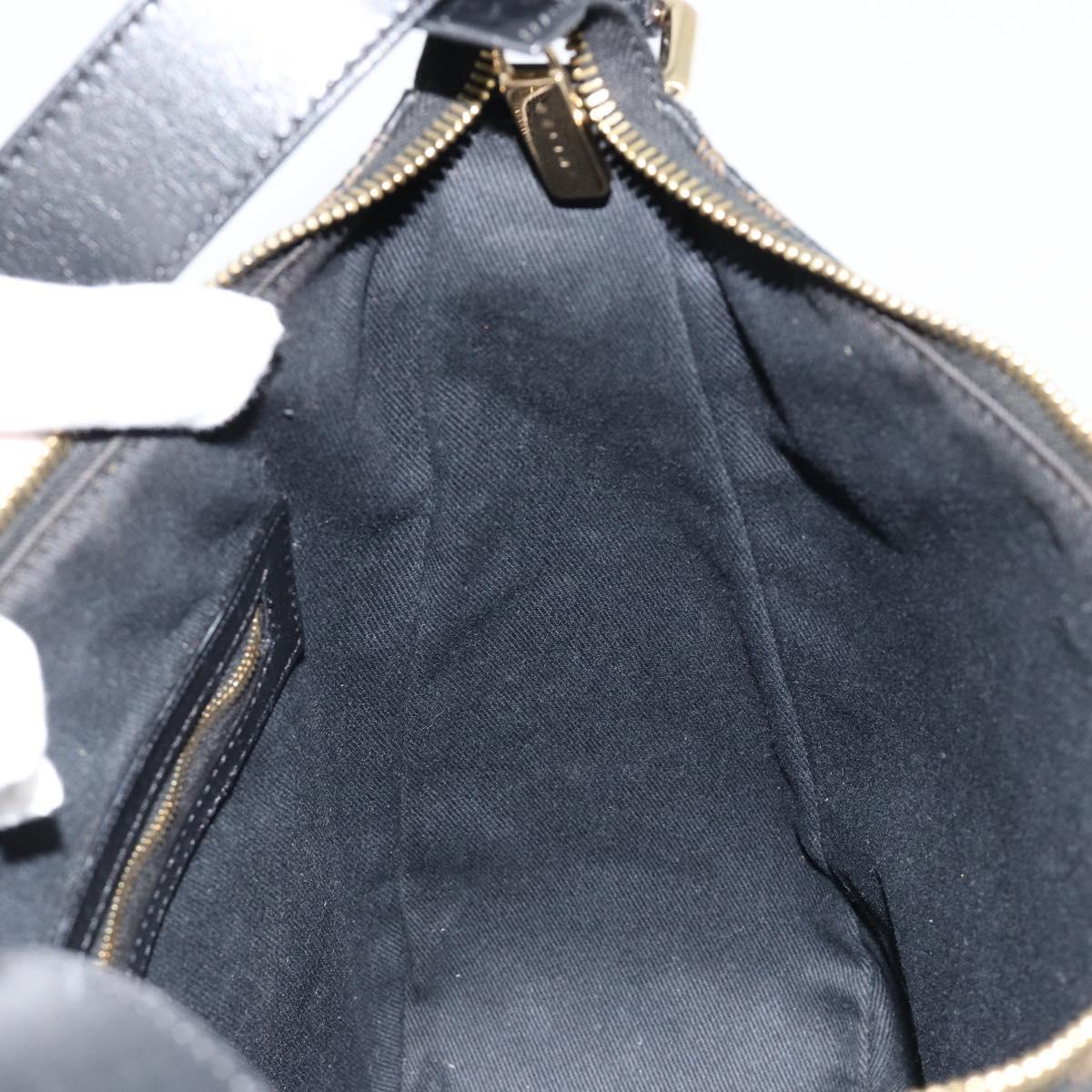GUCCI GG Canvas Schultertasche Schwarz Gold 