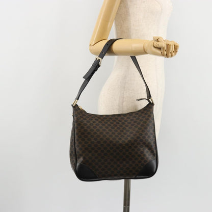 GUCCI GG Canvas Schultertasche Schwarz Gold 