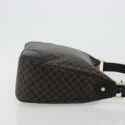GUCCI GG Canvas Schultertasche Schwarz Gold 