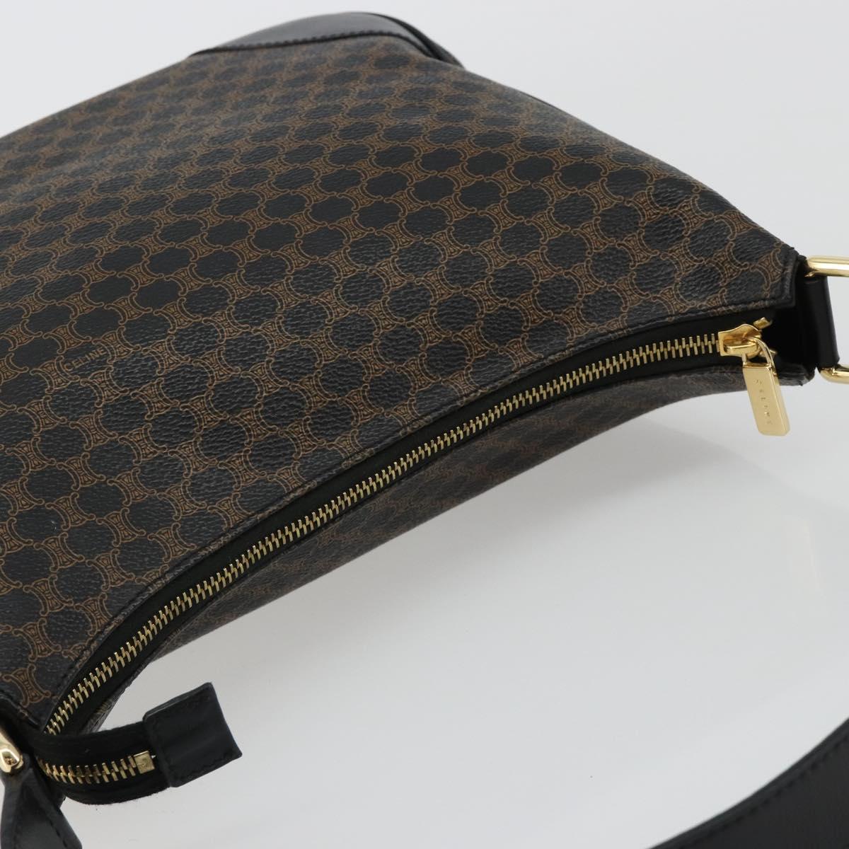 GUCCI GG Canvas Schultertasche Schwarz Gold 