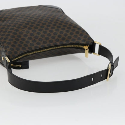 GUCCI GG Canvas Schultertasche Schwarz Gold 