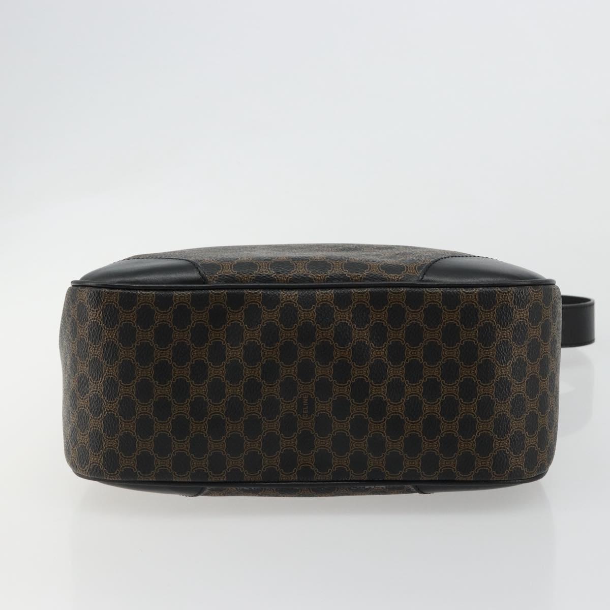 GUCCI GG Canvas Schultertasche Schwarz Gold 