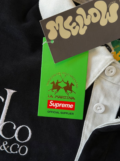 ss26 SUPREME ® La Martina Rugby ls polo Black, Jacob&Co XL