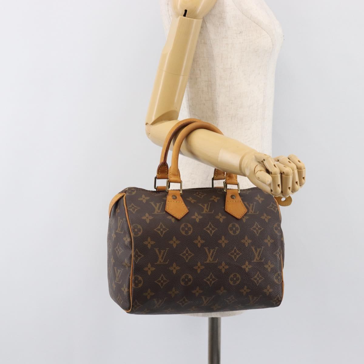 LOUIS VUITTON Monogram Speedy 25 Handtasche (mit Staubbeutel, Vorhängeschloss und Schlüssel×1) 