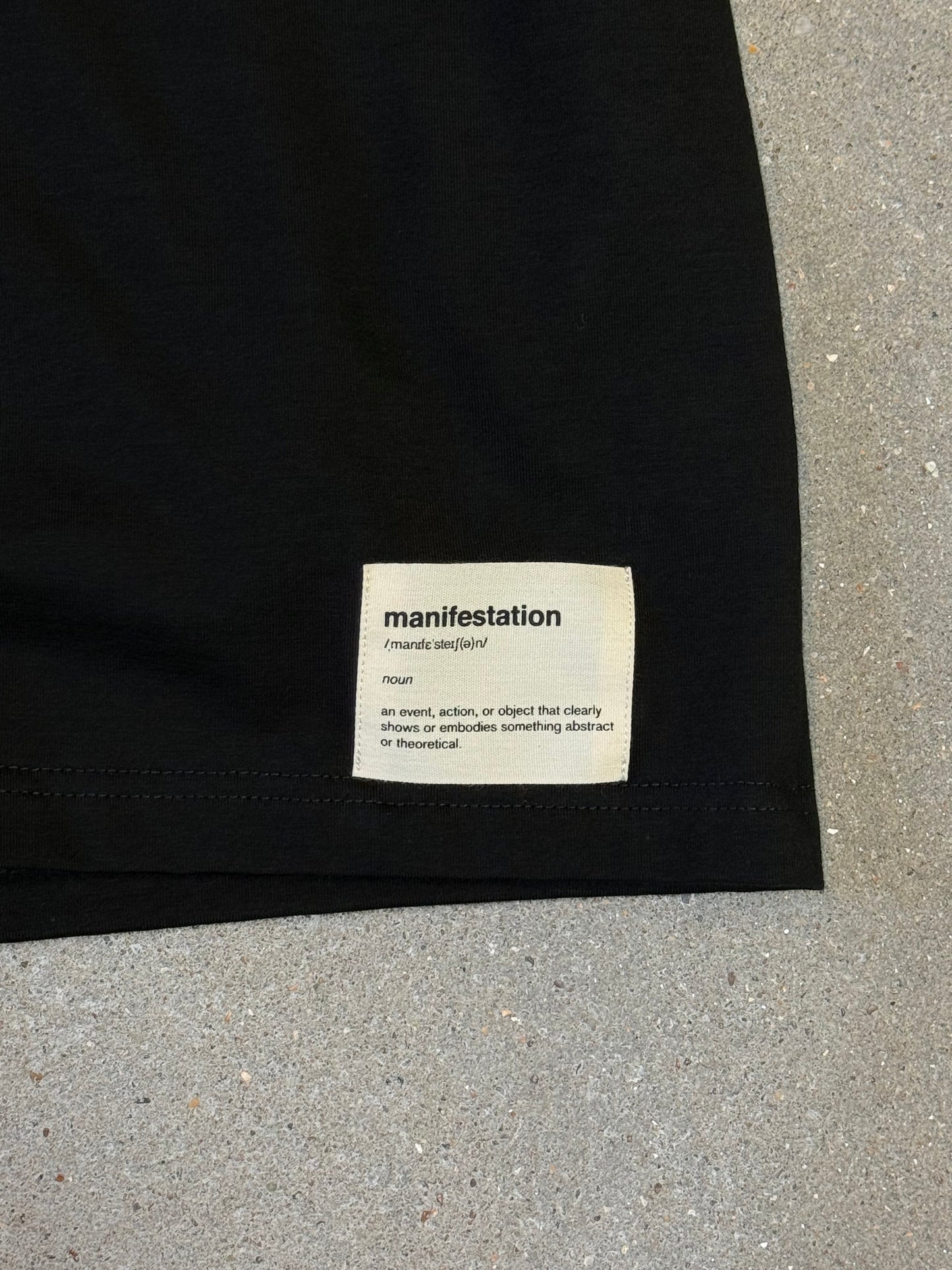 Black/Green Manifestation y2k Lightweight Statement Tee (made in NL 🇳🇱)