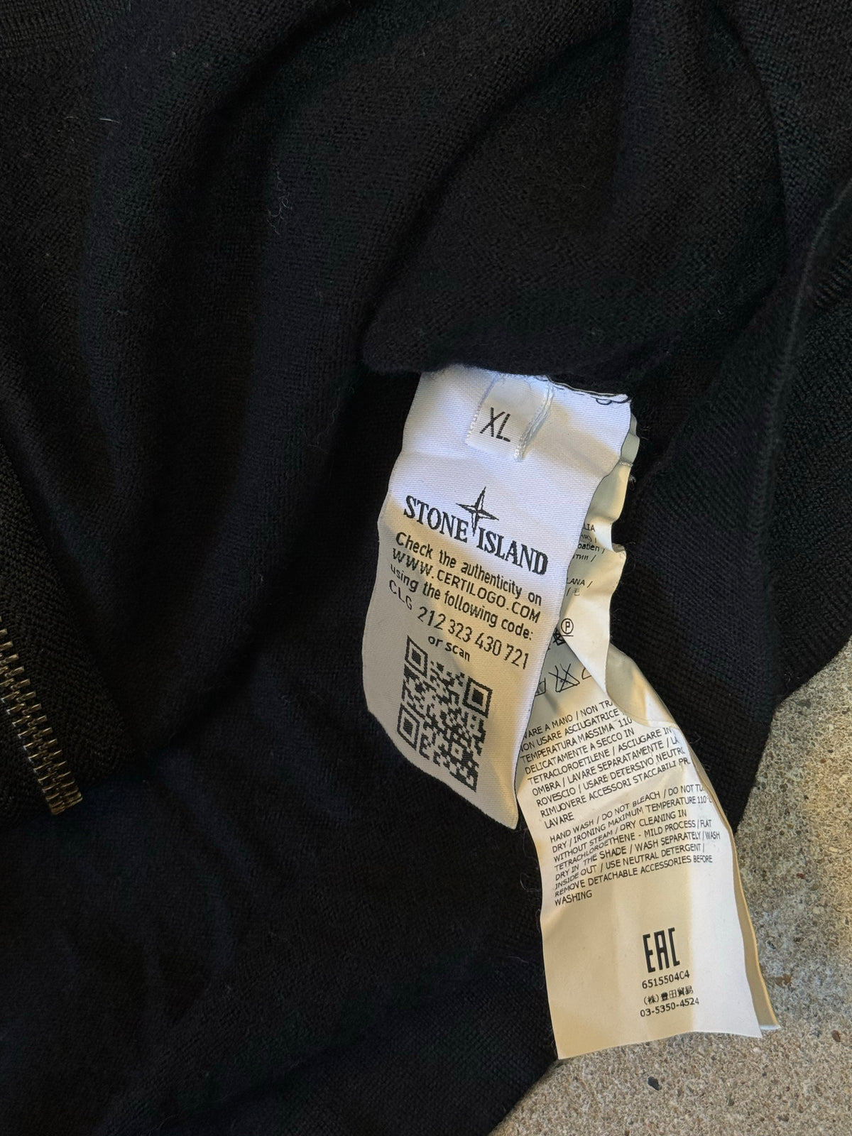 Vintage Stone Island Zip Wool Cardigan (L/XL)