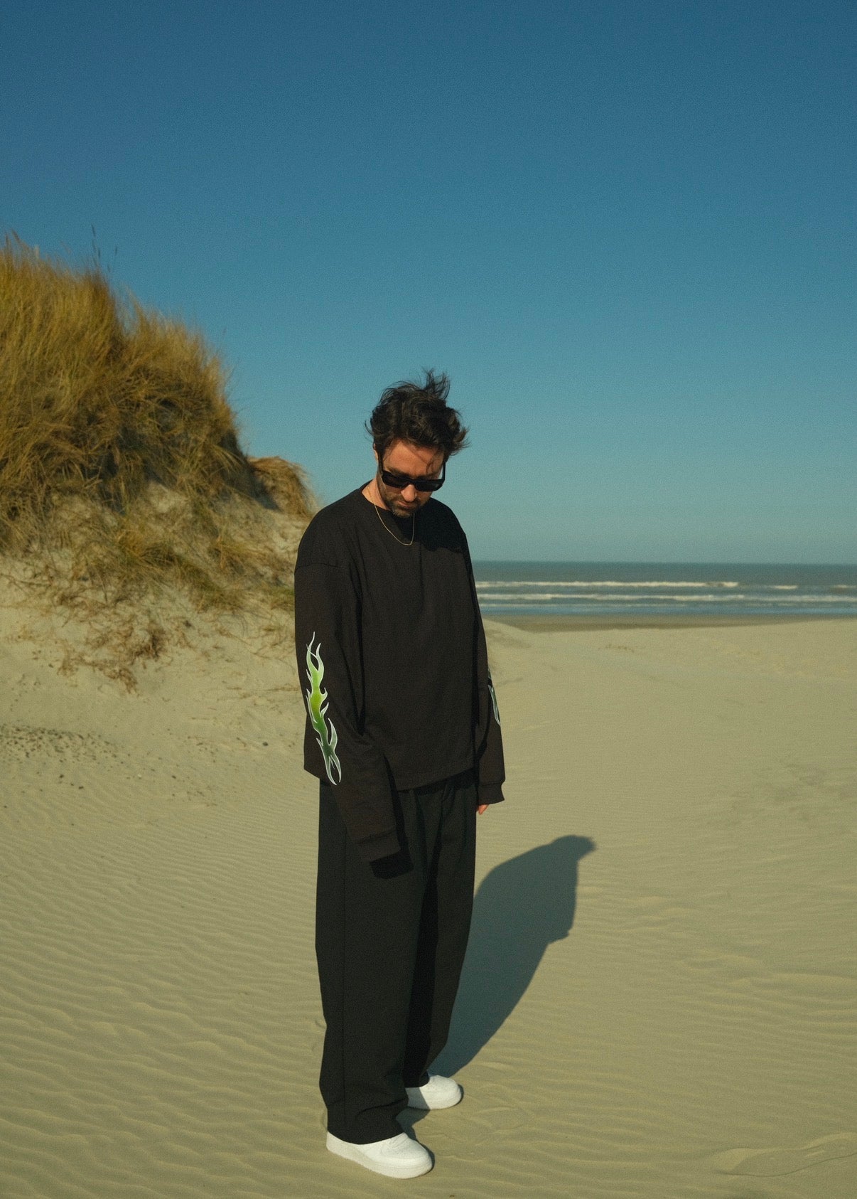 COMING SOON!! Black/Green Manifestation y2k Statement Longsleeve Tee (made in NL 🇳🇱)