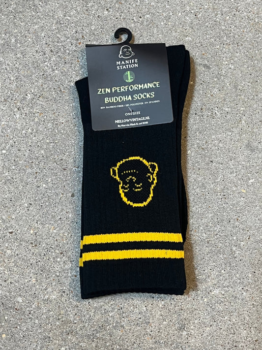 HONEY/BLACK Manifestation Zen Performance Bamboo Buddha Sock 🎍 (MORE COLORS)
