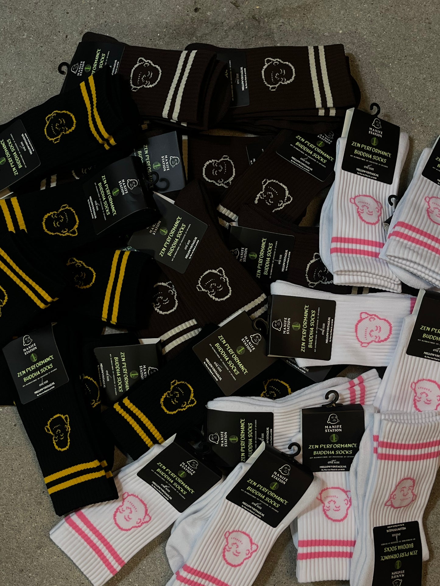 HONEY/BLACK Manifestation Zen Performance Bamboo Buddha Sock 🎍 (MORE COLORS)