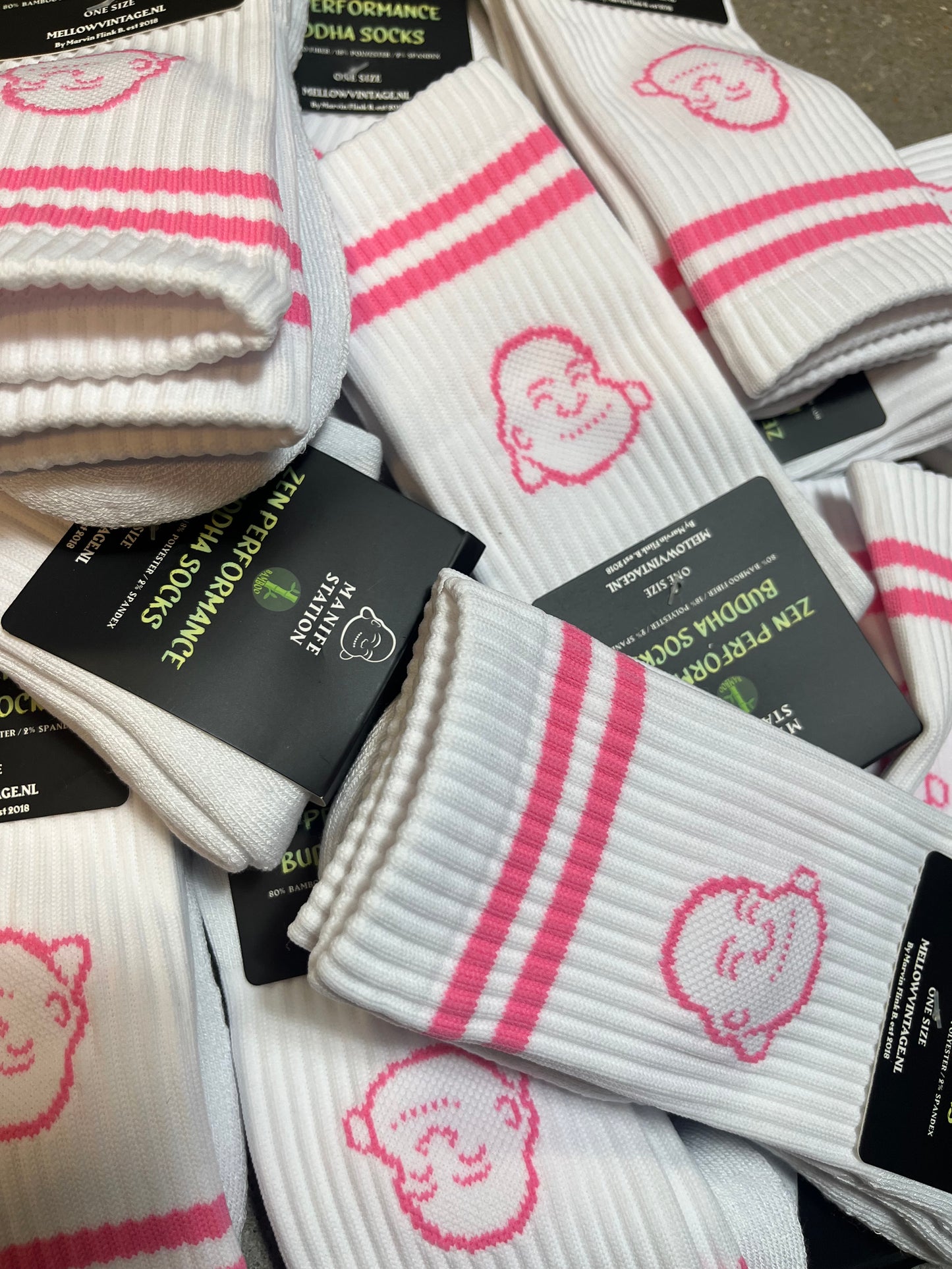 PINK Manifestation Zen Performance Bamboo Buddha Sock 🎍 (MORE COLORS)